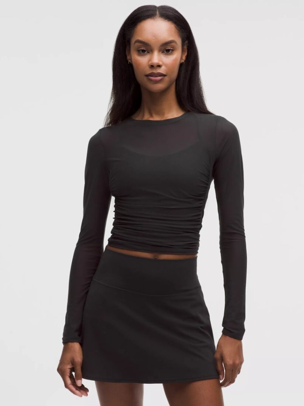 lululemon mesh ruched long sleeve